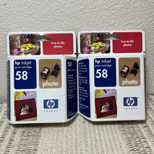 HP 58 Photo Genuine/Original Inkjet Print Cartridges 2-Pack For HP
