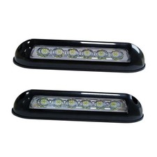 RV 12V Led Light 2 Set Porch Awning Lights 30 LED Exterior High Light Black