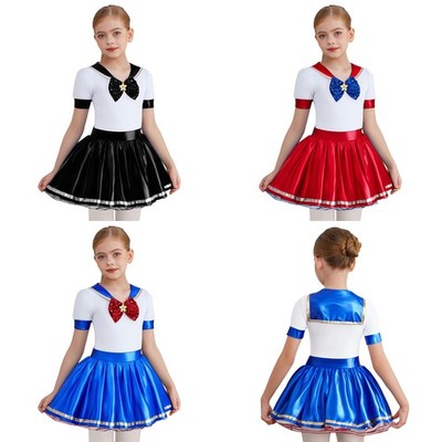 DE Schuluniform Sailor Für Mädchen Japanische Marinekostüm Anime Cosplay