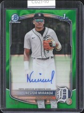 2025 Bowman Chrome 1st Nestor Miranda Green Lava Refractor Auto /99