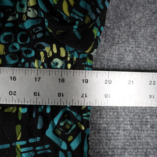 RQT Petite Damen Gesteppte Bomberjacke Geometrischer Druck Durchgehender Reißverschluss Mehrfarbig - Bild 8 von 11