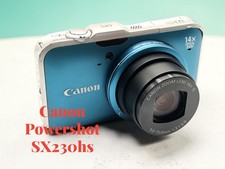 Canon PowerShot SX230 HS Blue 12.1MP 14x Zoom GPS Digital Camera [Exc+] From JP