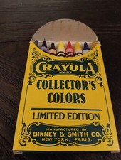New Crayola Collector's Colors Limited Edition 8 Crayons 1991 Made In USA