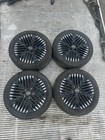 GENUINE NISSAN LEAF ALLOY WHEELS SET OF 4 TYRE SIZE 215 50R17 BLACK DIAMOND CUT