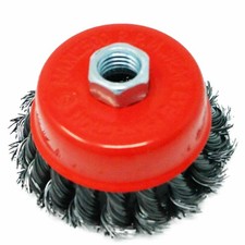 Twist Knot Wire Wheel Cup Brush Set for 115mm Angle Grinder 75mm 3" Crew