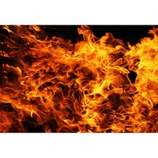 7x5ft Raging Fire Backdrop, Flame Wallpaper, Black Background, Campfire Party