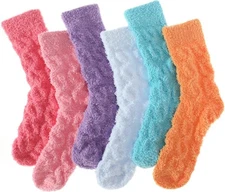 Fluffy Fuzzy Socks Gifts for Women,Winter Cozy Soft Warm Plush Socks Gifts for g