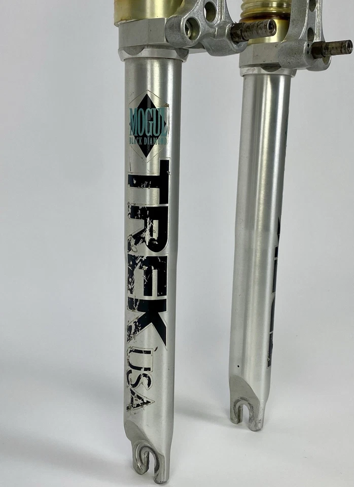 Horquilla de suspensión neumática TREK MOGUL 26” sin rosca 1-1/8 plateada vintage montaña MTB Foto 3 de 4