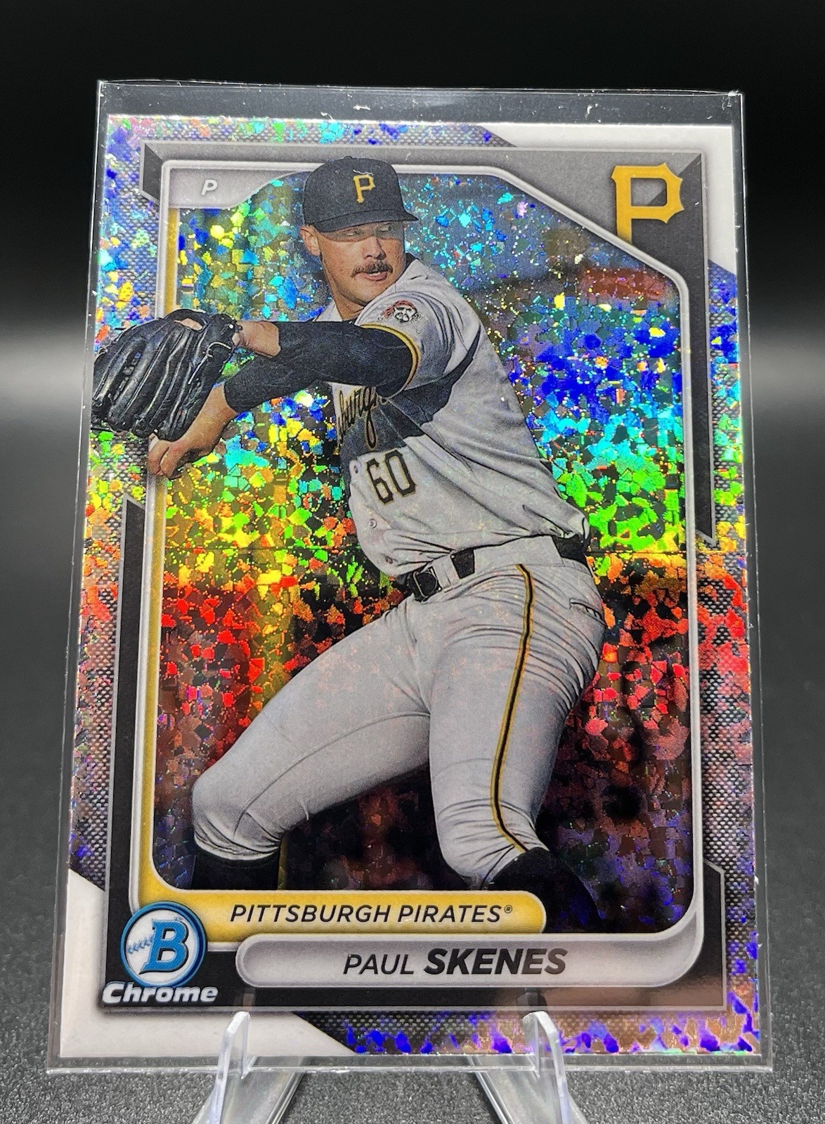 2024 Bowman Chrome Prospects Paul Skenes Mini Diamond Refractor Pirates #BCP-125