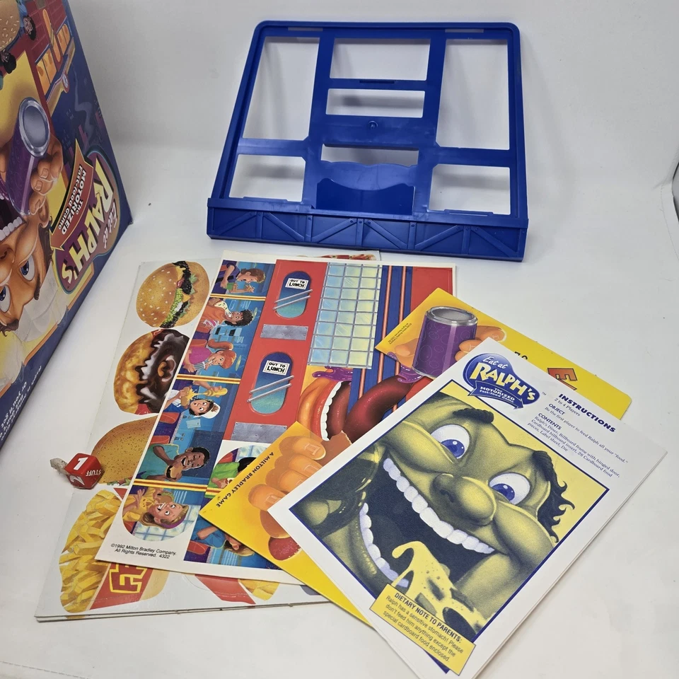 Vintage 1992 Milton Bradley Eat At Ralph’s Game New Open Box - Image 2 of 4