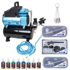 Airbrush Compressor Kit with Paints