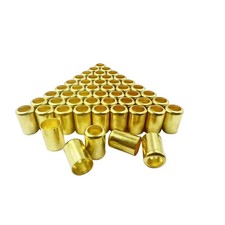 50PCS 7325 Hose Ferrules Brass Fitting, 0.560in ID x 1in Long for Air, Torch,...