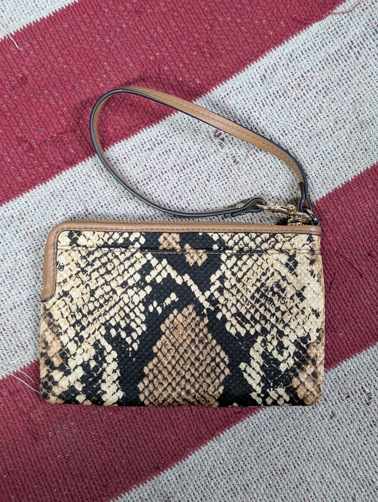 Coach Mad Python Print Small Wristlet Wallet purs… - image 9