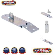 Compact Heavy Duty Locking Hasp with Screw Hole Covers for Secure Installation