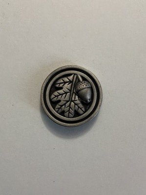 Vintage Signed BFD Acorn Oak Leaf Pewter Lapel Pin Hat Pinback