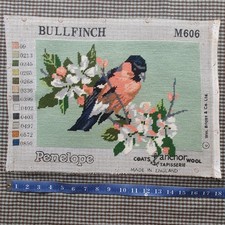 Arazzo lana vintage completo BULLFINCH di Penelope