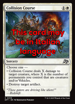 MTG 4x COLLISION RACE EXC - COLLISION ROUTE 10 - DFT - MAGIC