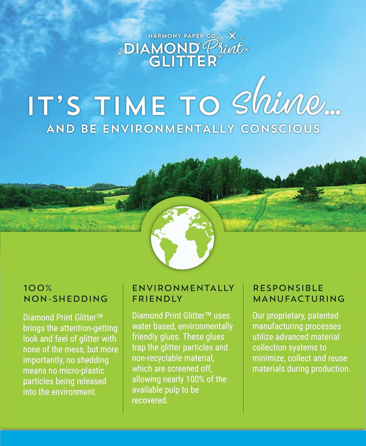 Cardstock Warehouse Diamond Print Inkjet Glitter - Premium White Glitter Cardsto