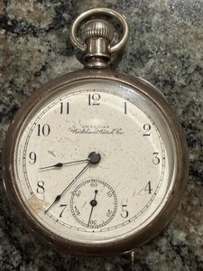 American Waltham Watch Co Antique Pocket Watch Coin Silver Case Not Workin Parts