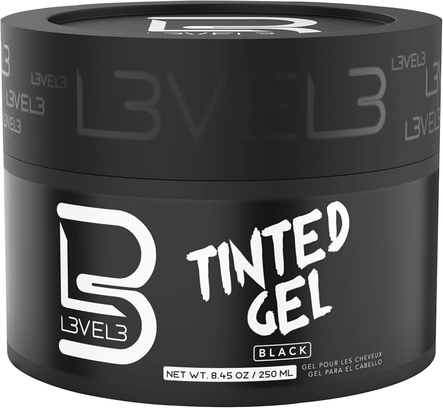 Tinted Gel - Black by L3VEL3 for Men - 8.45 oz Gel