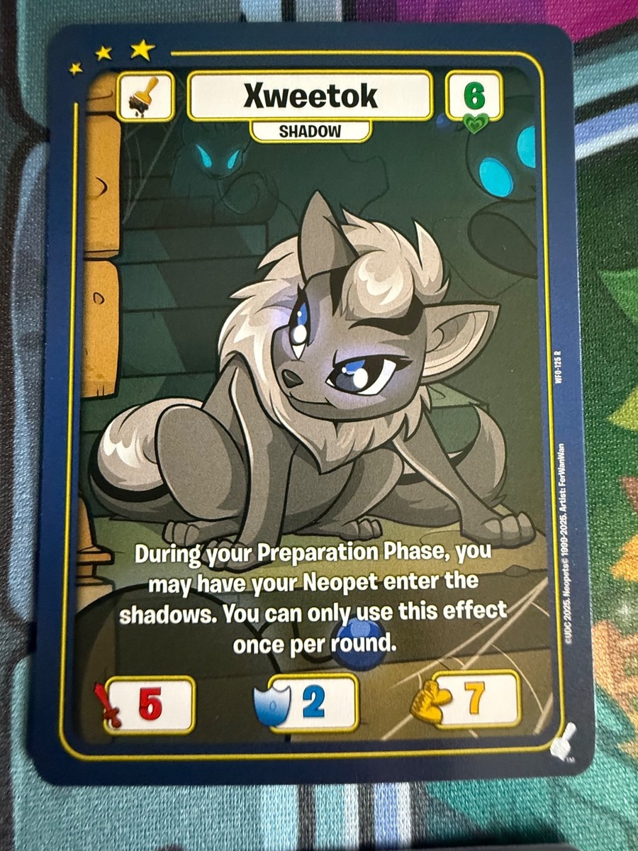 Neopets Battledome TCG War for the Obelisk Shadow Xweetok Rare | eBay