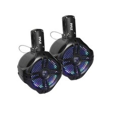 Pyle PLMRWB85LEB Marine Wakeboard Water Resistant 8'' LED Speakers - Black