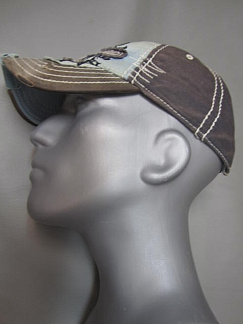 Rare Authentic True Religion Hat – Vintage Y2K Distressed Denim Buddha image 7