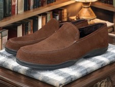 Prada Venetian Driving Loafers Brown Suede Shoes Moccasin Italy Mens 8.5 - 9 US