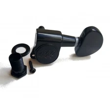 1 Black Wilkinson Left Side machine head with flat sided big button