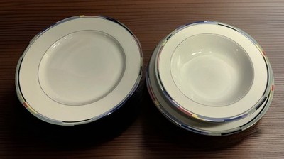Social Circle By MIKASA FINE CHINA Soup Bowl & Two Plates