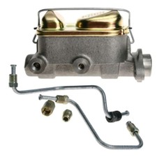 Dual Bowl Master Cylinder Conversion Kit W Stainless Oe Lines Mustang 65-66 ...