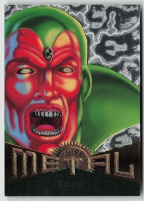 Marvel Vision Speed Power Grid Card #15 Fleer Marvel Metal 1995 Flasher Insert