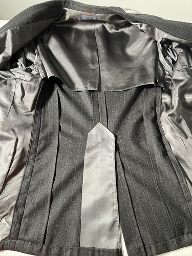 Brooks Brothers 346 Custom Suit Men 45R40 Gray Pinstripe USA VTG - Picture 15 of 24