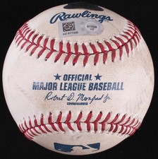 NY YANKEES BALTIMORE ORIOLES GAME USED BALL 2015 EOVALDI CHEN BETANCES MILLER