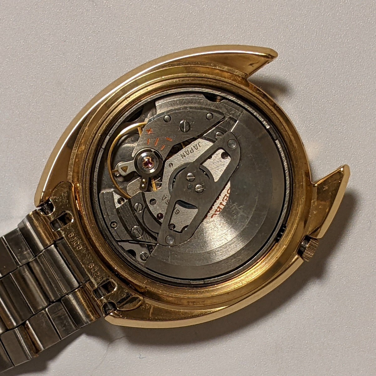 Very Good Vtg OH] SEIKO 5 Deluxe Auto Mens Watch 6106-8020 GP 61GS