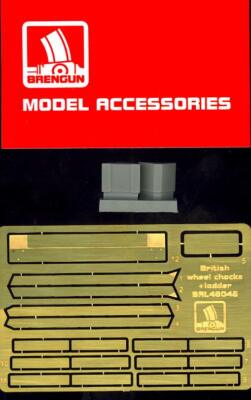 Brengun Models 1/48 BRITISH WHEEL CHOCKS & LADDER Resin & Photo Etch Set