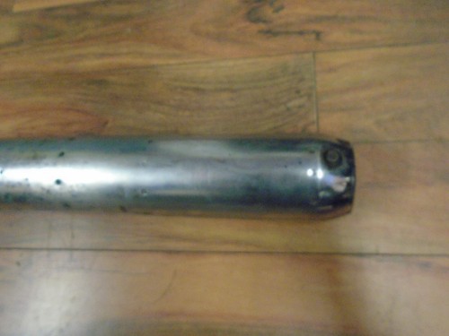 1976 YAMAHA RD400 LEFT EXHAUST MUFFLER OEM #1A1-14710 - Picture 4 of 9
