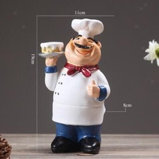 Exquisite Handarbeit Chefkoch Figur Kochfigur Dekofigur  für Wohnzimmer