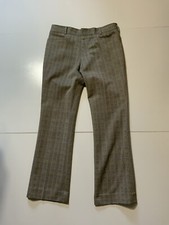 Vintage 60s 70s Pattern Printed Polyester Mod Atomic Disco Flare Leisure Pants