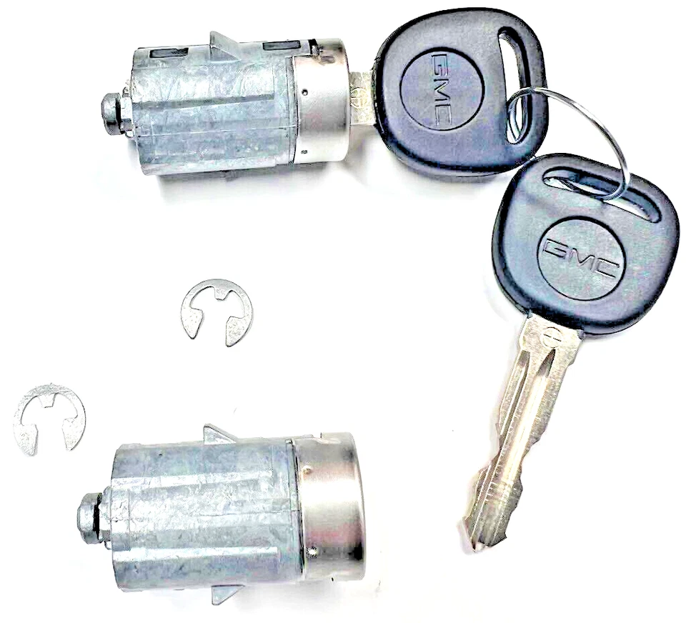 2007-2014 GMC Yukon Par OEM Interruptor de Cilindros de Fechadura de Porta com 2 Chaves de Logotipo GMC - Imagem 3 de 3