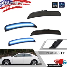 Ice Blue LED Front & Rear Side Marker Light For 2015-2023 Chrysler 300 300C 300S