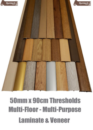 Quality Laminate Room Threshold Door Strips 50mm x 90cm Adjustable Height&Pivot - 第 1/23 張圖片