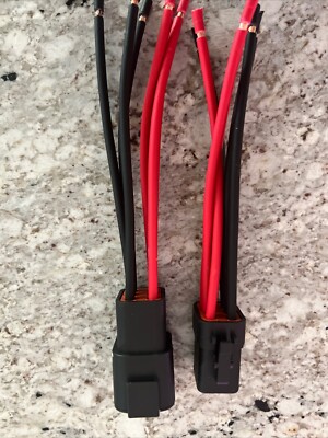 10 AWG Black  Assembled Deutsch DTP  6 Pin waterproof connector  3 Red -3 Black