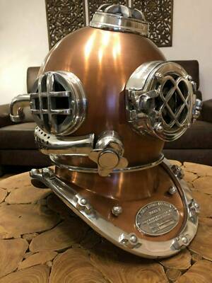 Antiker Marine Taucher Taucher Helm ~ Scuba Deep Sea Scuba Boston Style Handa...