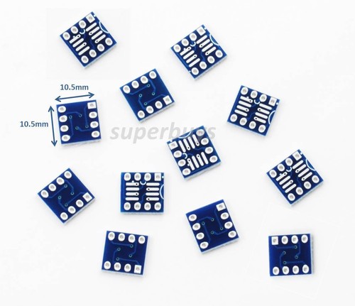 12pc SOP8 SO8 SOIC8 TSSOP8 to DIP8 Breakout Adapter PCB Converter Board Module - Picture 2 of 3