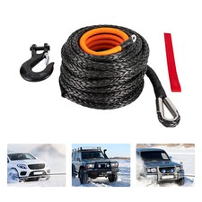 9/16"x76ft 35000LBS Synthetic Winch Rope Recovery Cable Winch Line Truck SUV