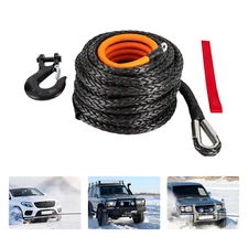 9/16"x76ft 35000LBS Synthetic Winch Rope Recovery Cable Winch Line Truck SUV