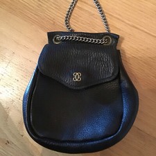 Celtic Irish Purse Vintage Chain Black Leather Day Kilt Bag