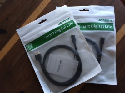 2X UGREEN 4K 60Hz Micro HDMI to HDMI Cable 40506, 3 feet 40506
