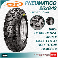 PNEUMATICO COPERTONE TASSELLATO OFF ROAD FUORI STRADA 26X8-12 26 8 12 QUAD ATV